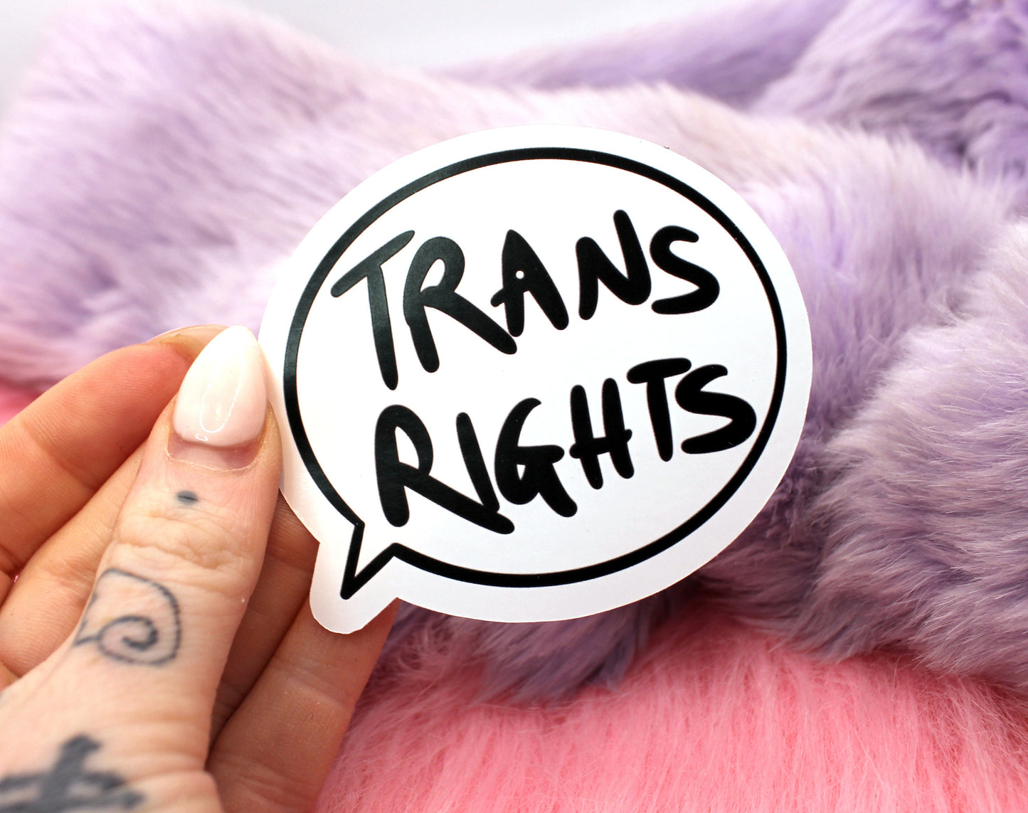 Trans Rights Speech Bubble Sticker (60mm) - Trans Rights Matter