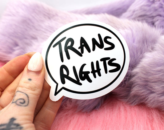 Trans Rights Speech Bubble Sticker (60mm) - Trans Rights Matter