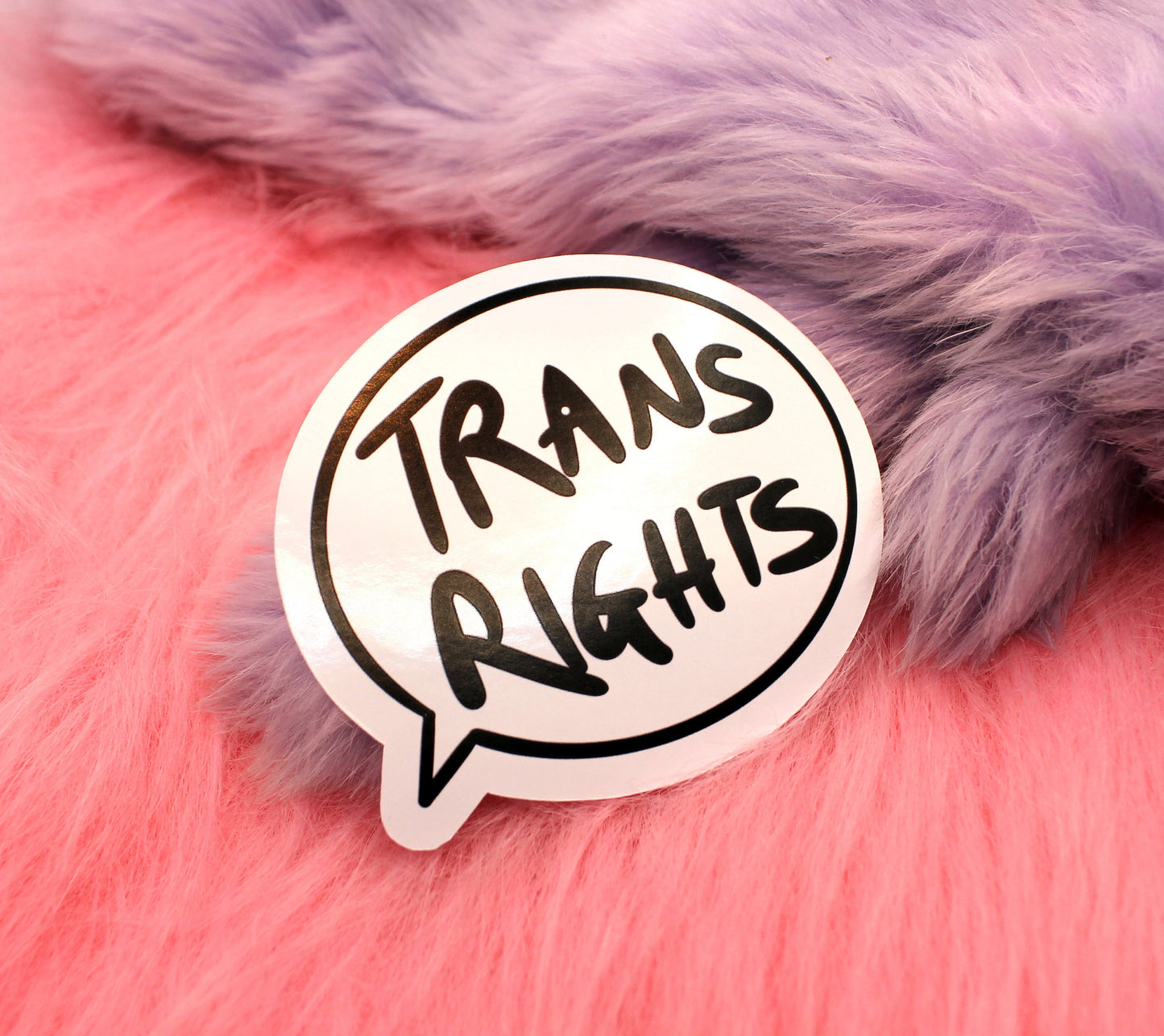 Trans Rights Speech Bubble Sticker (60mm) - Trans Rights Matter