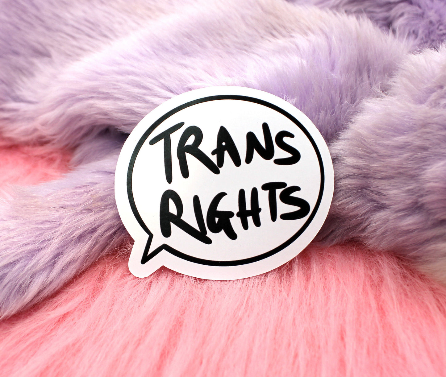 Trans Rights Speech Bubble Sticker (60mm) - Trans Rights Matter