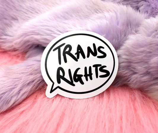Trans Rights Speech Bubble Sticker (60mm) - Trans Rights Matter