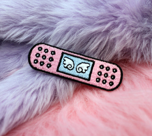 Winged Plaster Iron-On Patch (60mm) - Kawaii Menhera Bandaid