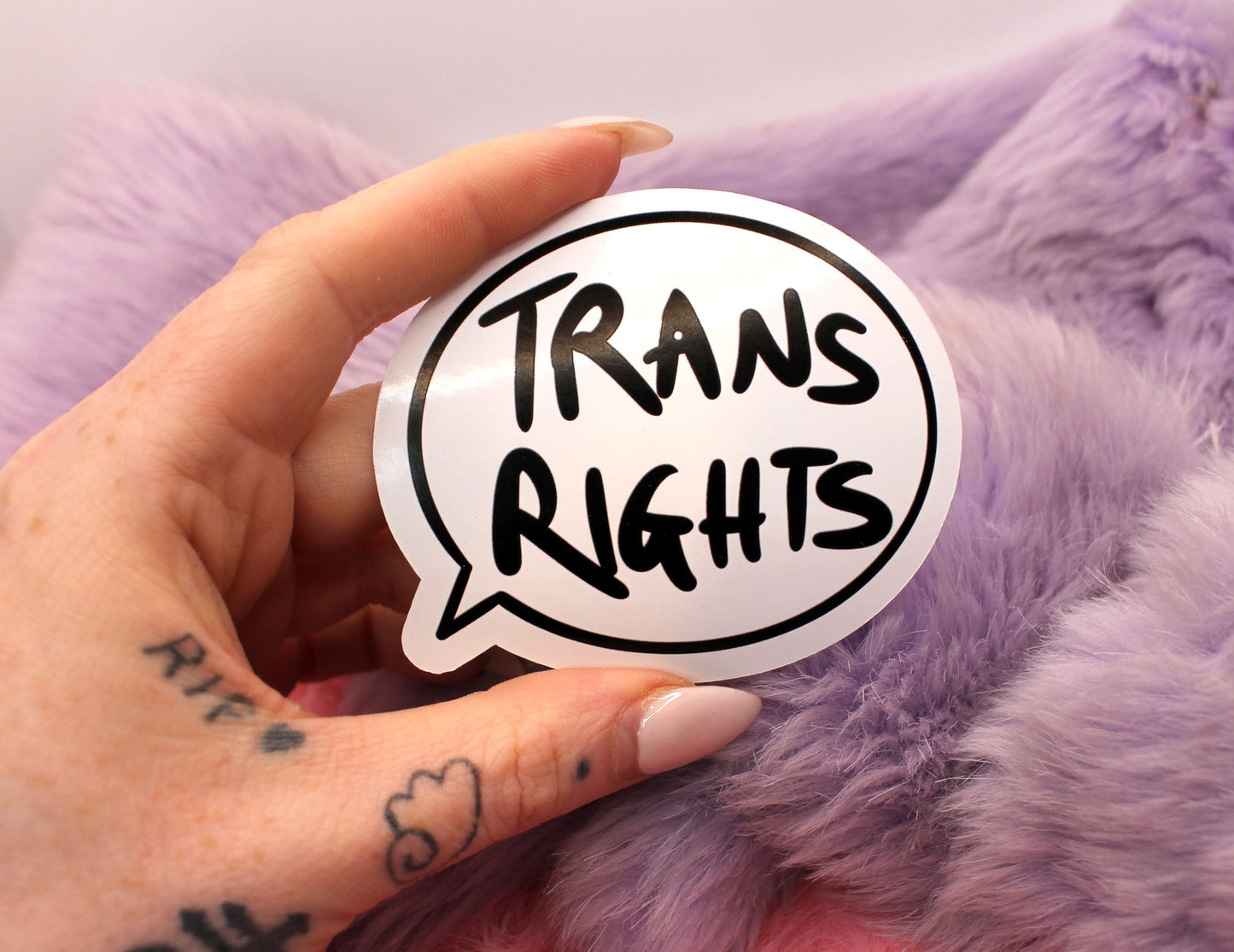Trans Rights Speech Bubble Sticker (60mm) - Trans Rights Matter