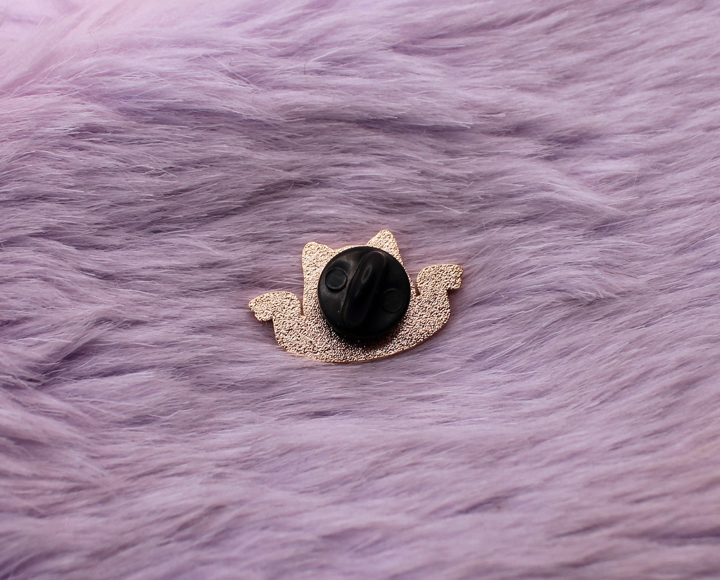 Nyan-Binary Enamel Pin (A Grade, Hard, Rose Gold) - Non-Binary Animal Puns