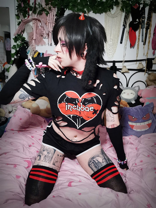 Incubae Black Red Outfit/T-shirt (Sizes: S-XXL) | Back & Front Print