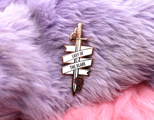 Lady of The Blade Sword Enamel Pin (A Grade, Hard, Rose Gold)
