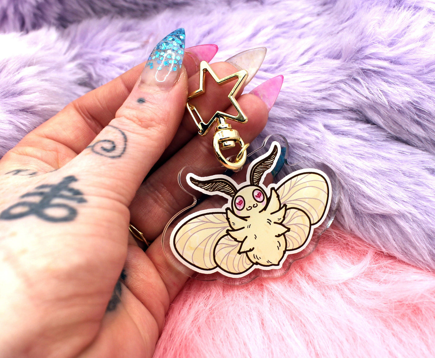 Cabbage Moth 2.5inch Acrylic Charm