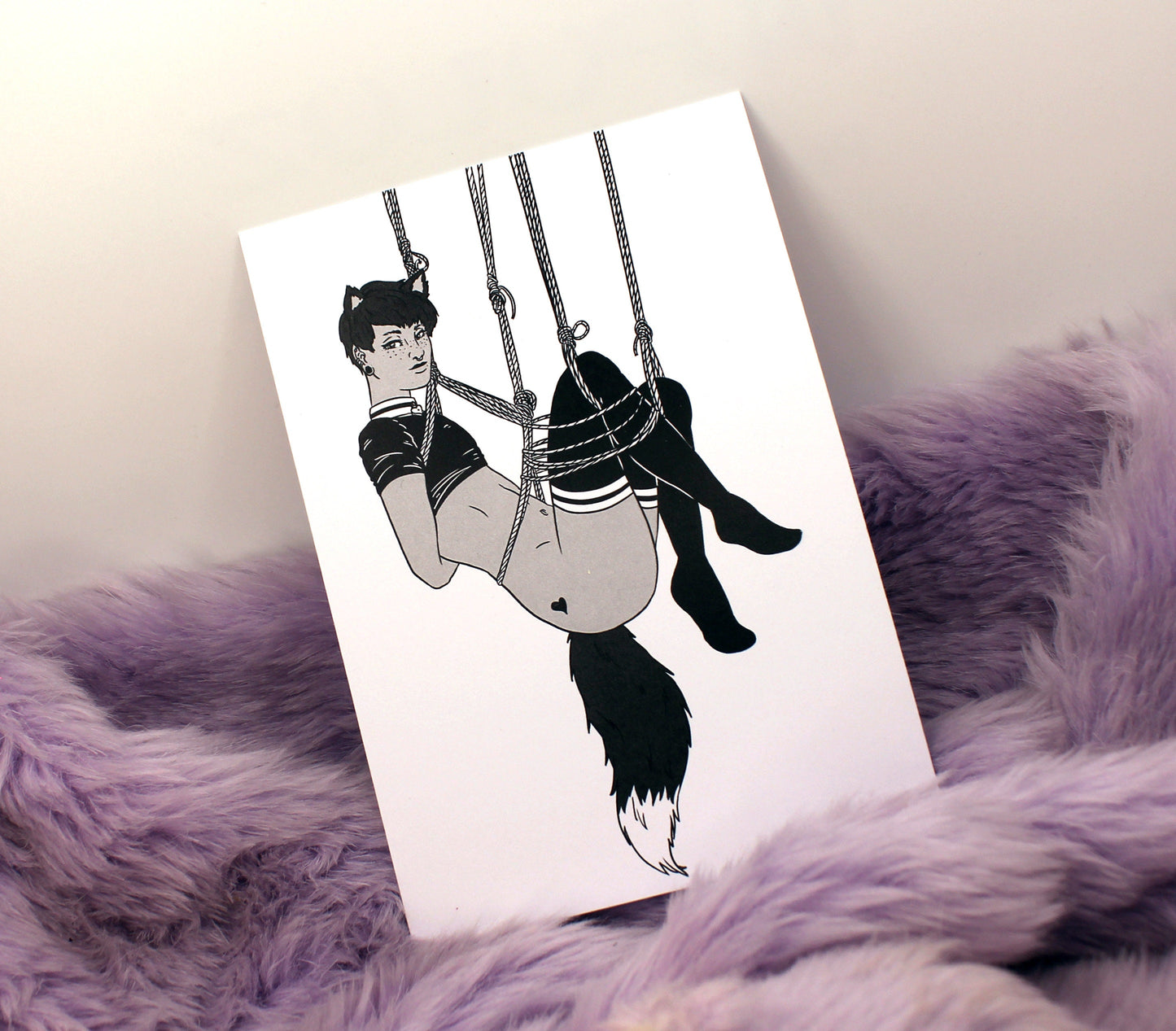 Non-Binaries in Knots Shibari Torso A6 Print