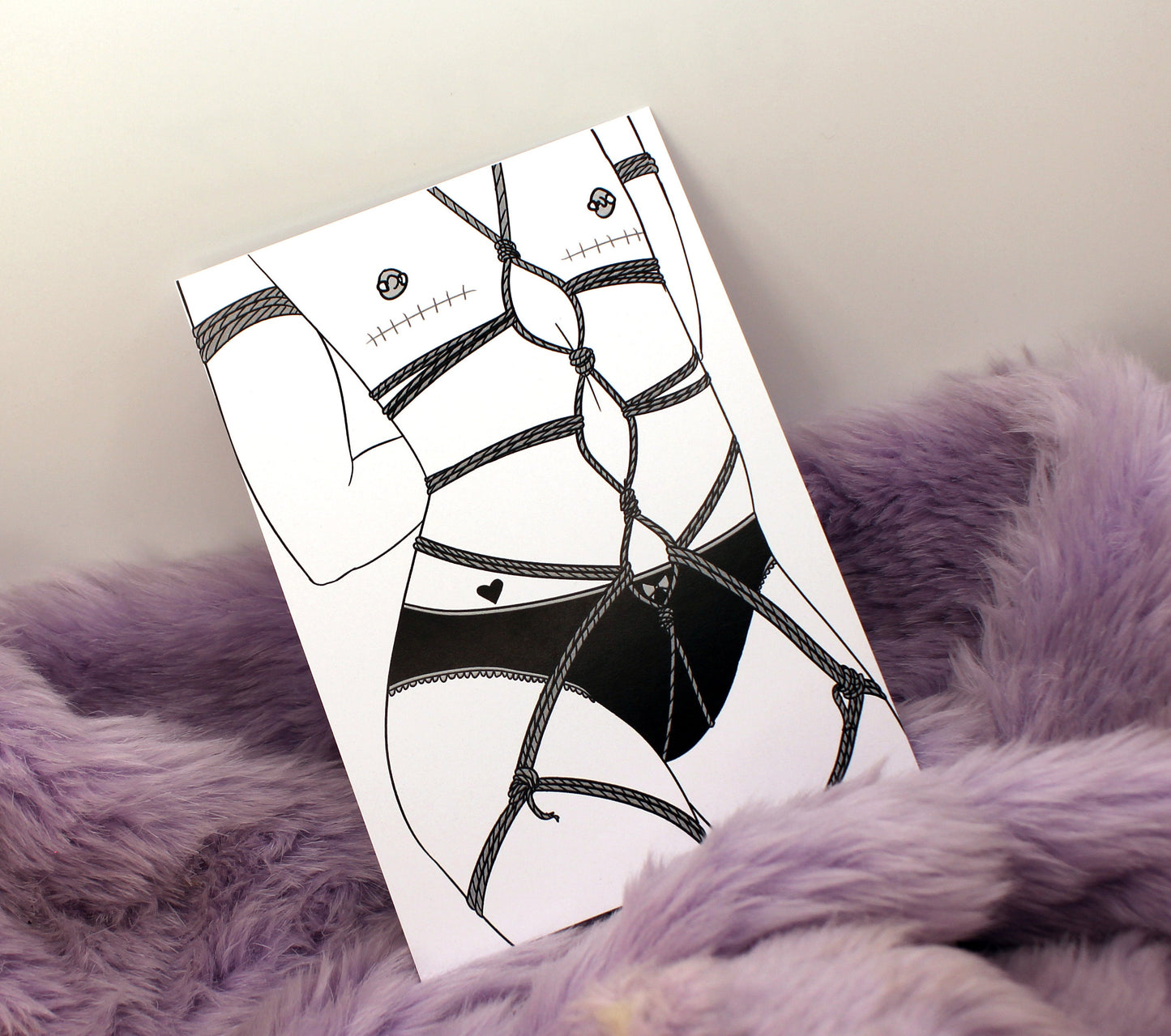 Non-Binaries in Knots Shibari Torso A6 Print