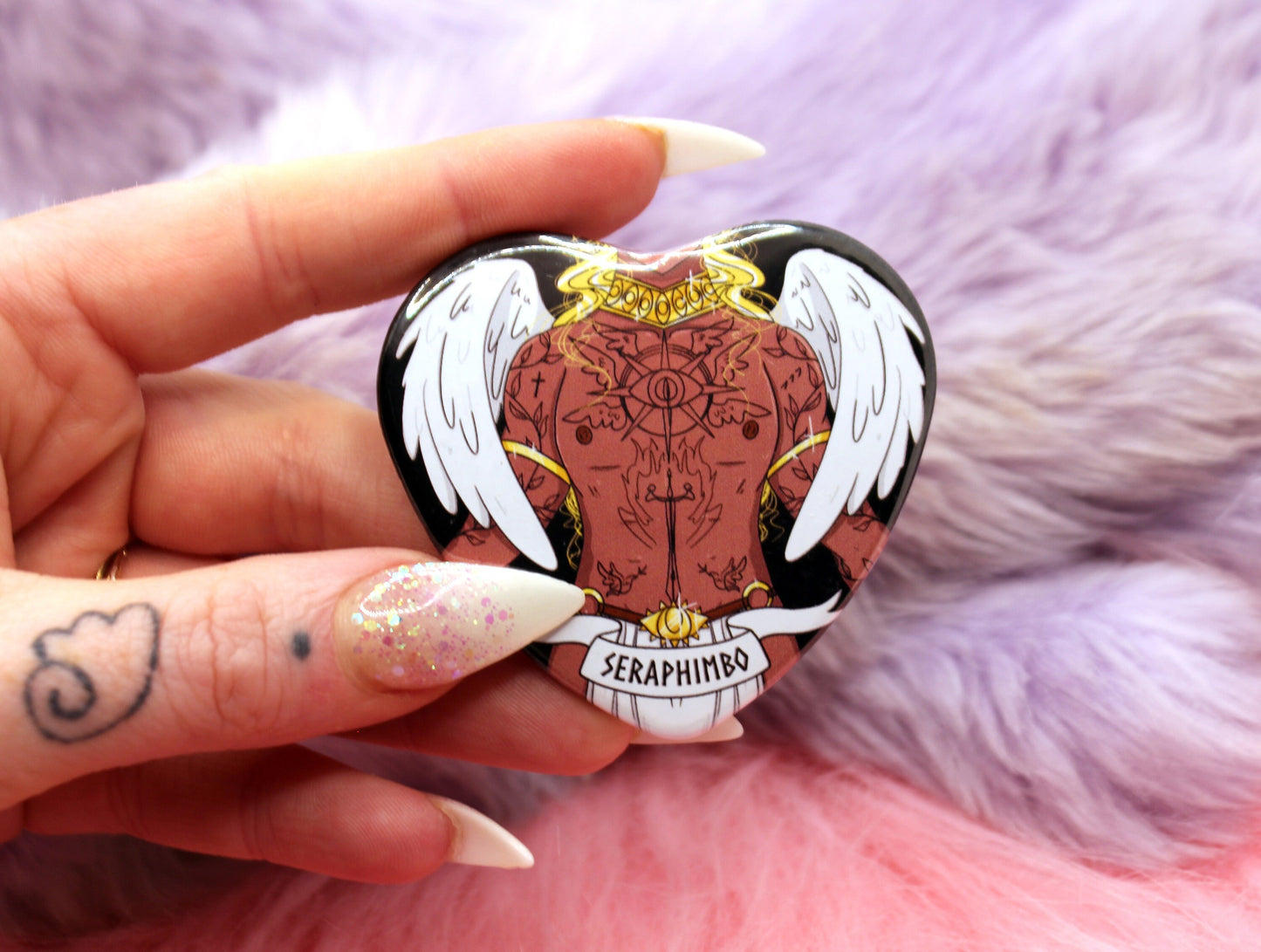 Seraphimbo Angel Heart Badges (55mm)
