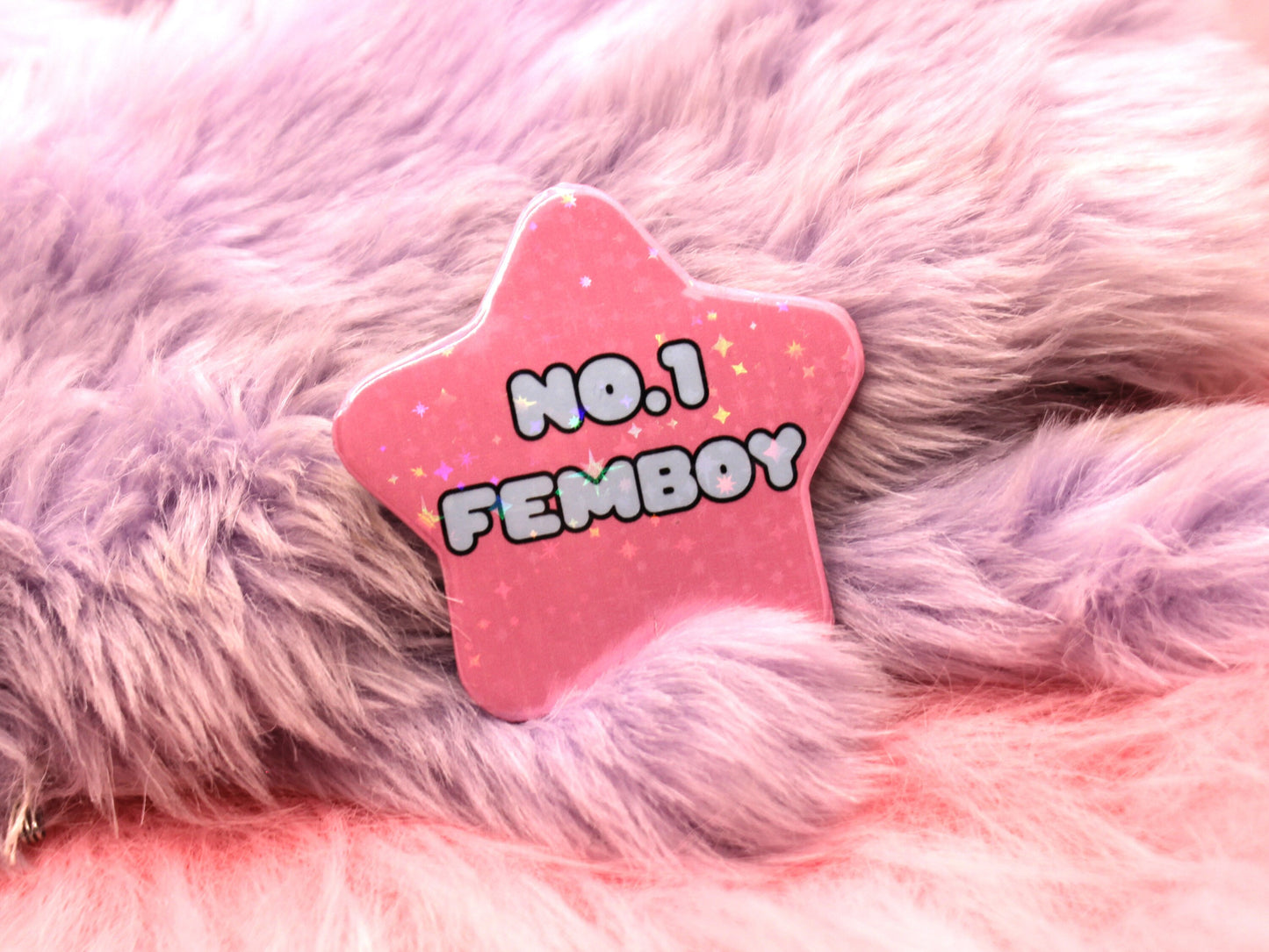 No.1 Femboy Star Badge (55mm)