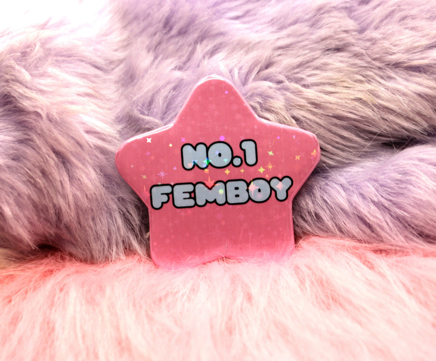 No.1 Femboy Star Badge (55mm)