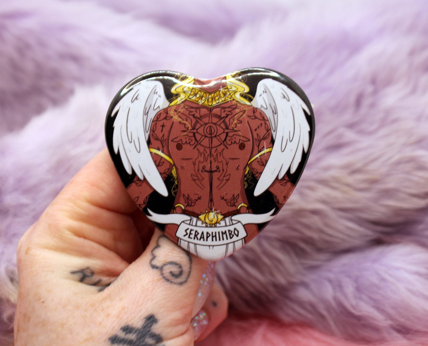 Seraphimbo Angel Heart Badges (55mm)