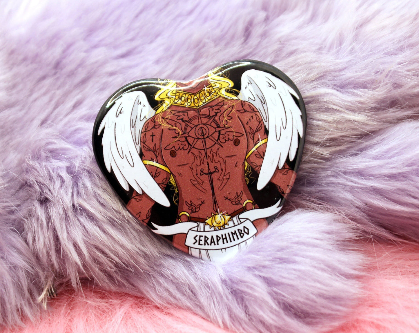 Seraphimbo Angel Heart Badges (55mm)