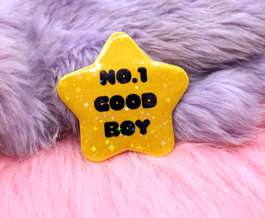 No.1 Good Boy Star Badge (55mm)