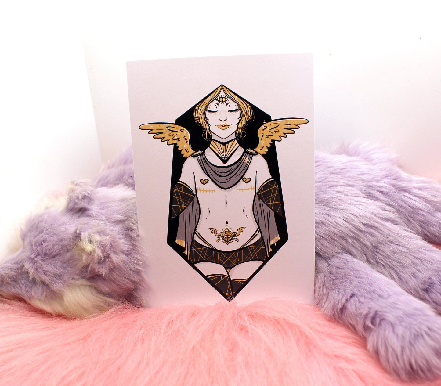 Transmasc Angel Pin Up A6 Print