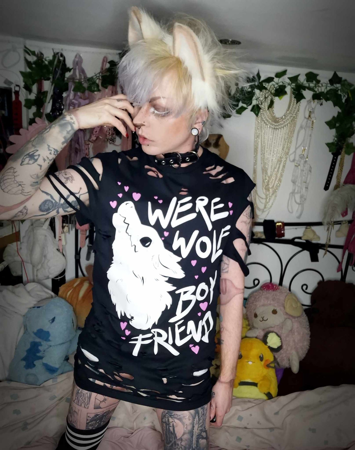 Black Werewolf Boyfriend T-shirt