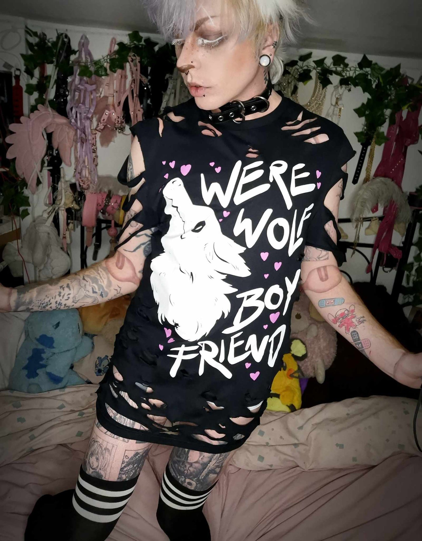 Black Werewolf Boyfriend T-shirt