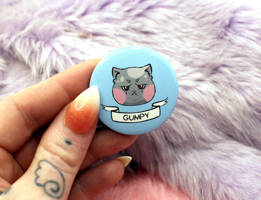 Gumpy Cat Badge (38mm)
