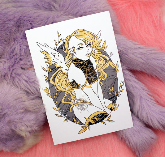 Long Haired Angel A6 Print