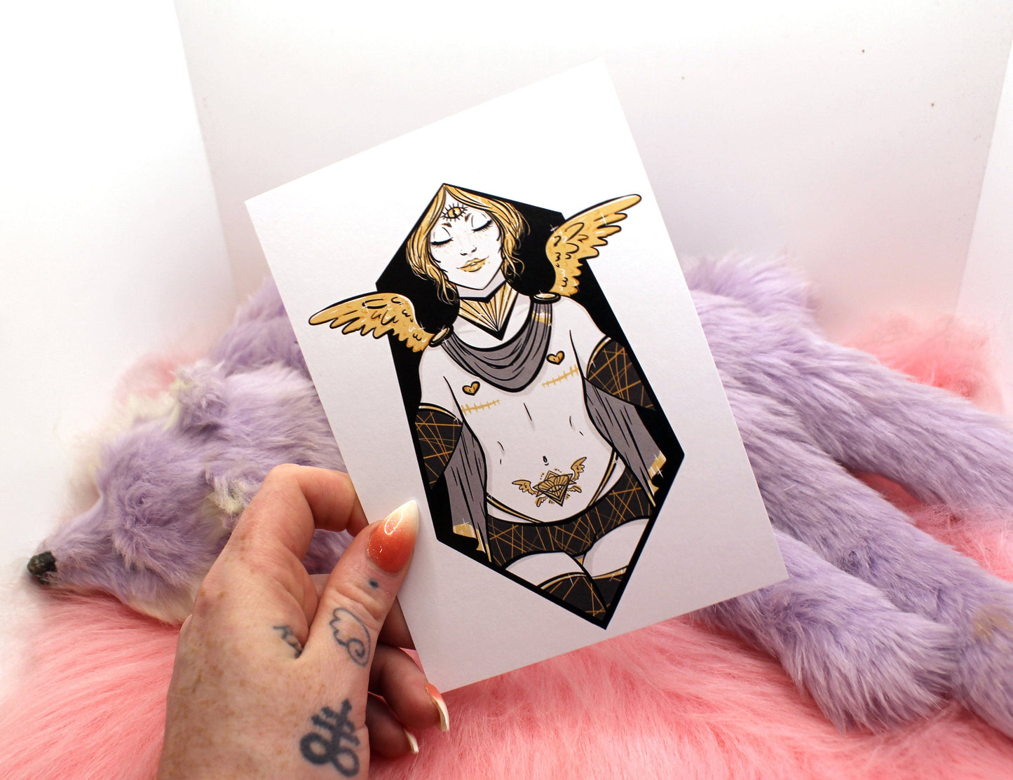 Transmasc Angel Pin Up A6 Print