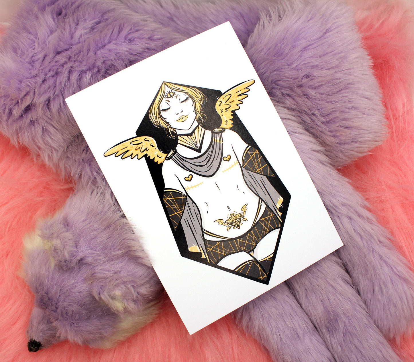 Transmasc Angel Pin Up A6 Print
