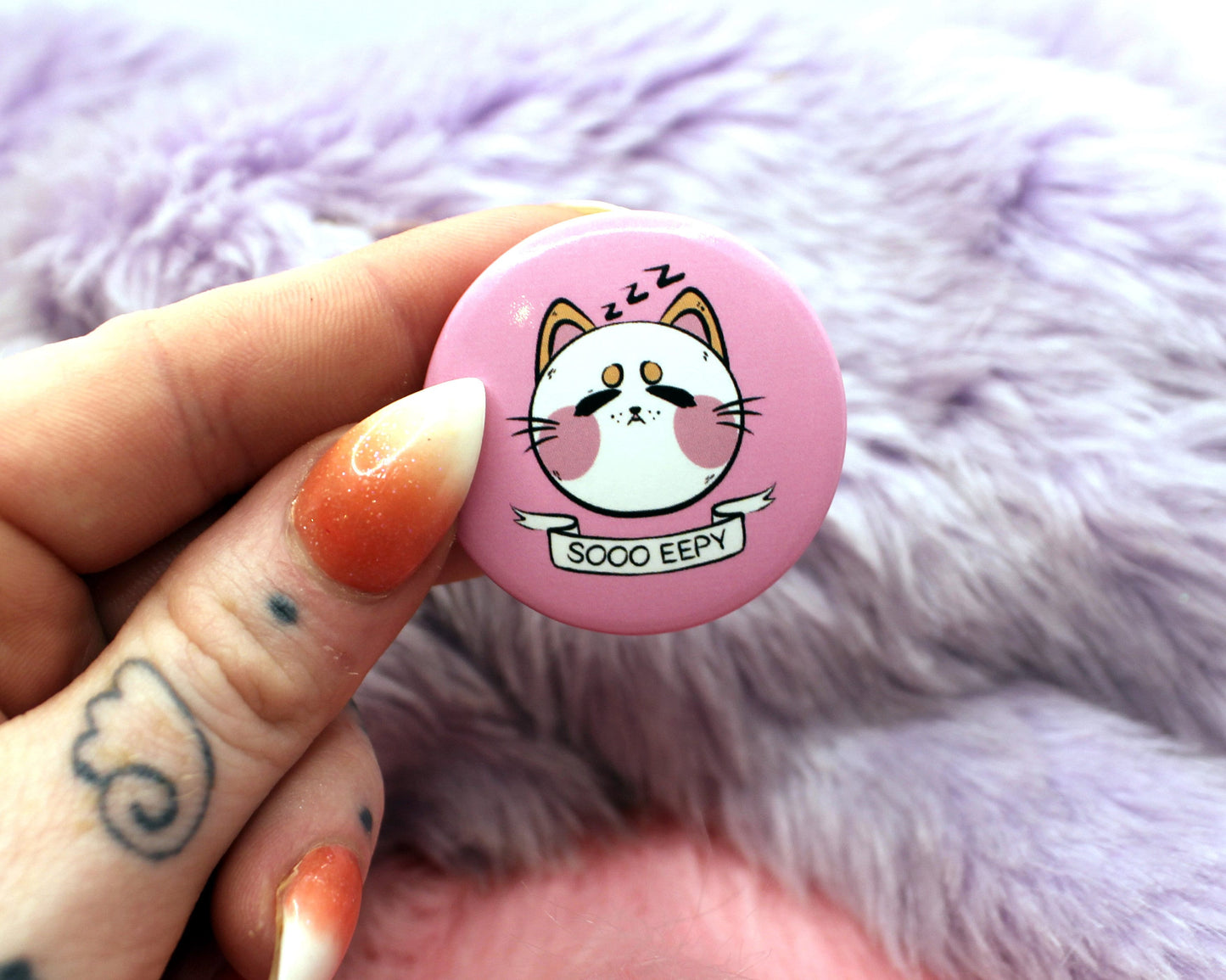 So Eepy Cat Badge (38mm)
