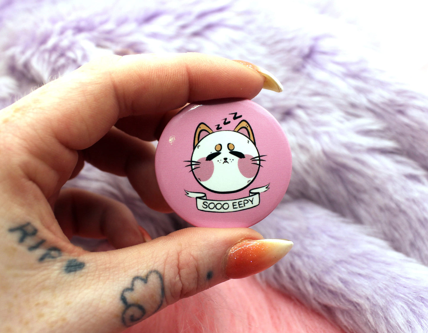 So Eepy Cat Badge (38mm)