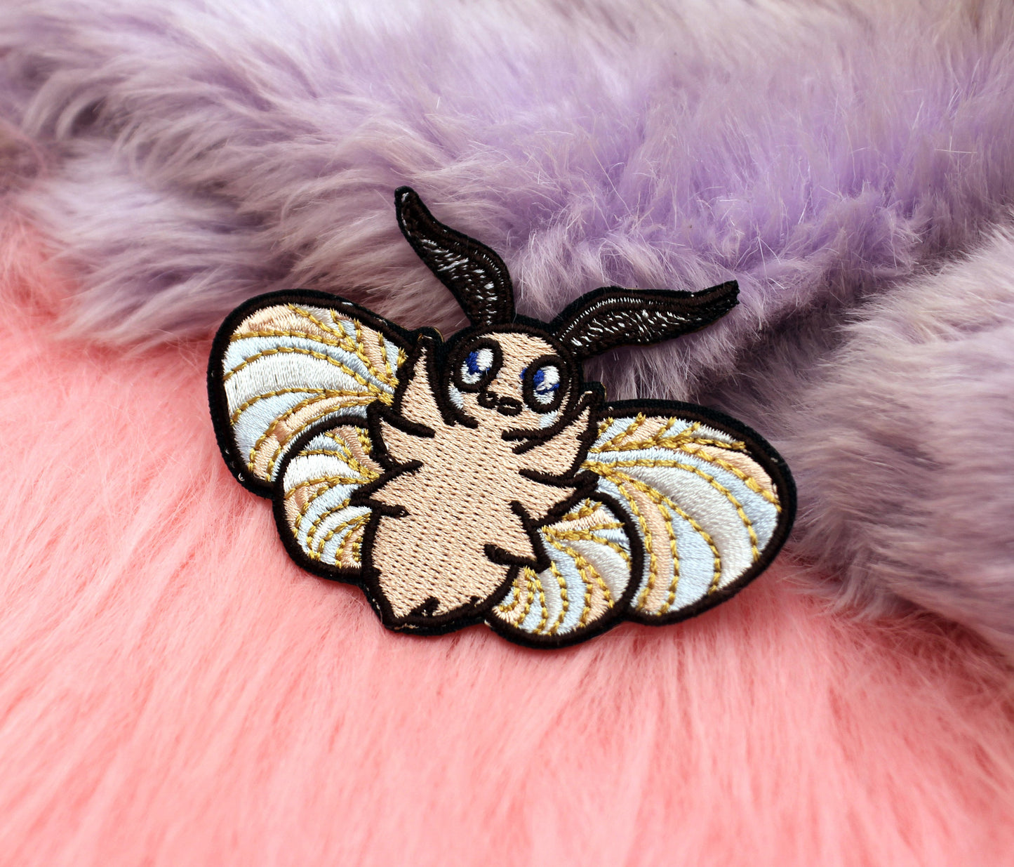 Transgender Moth Iron-On Patch (80mm)