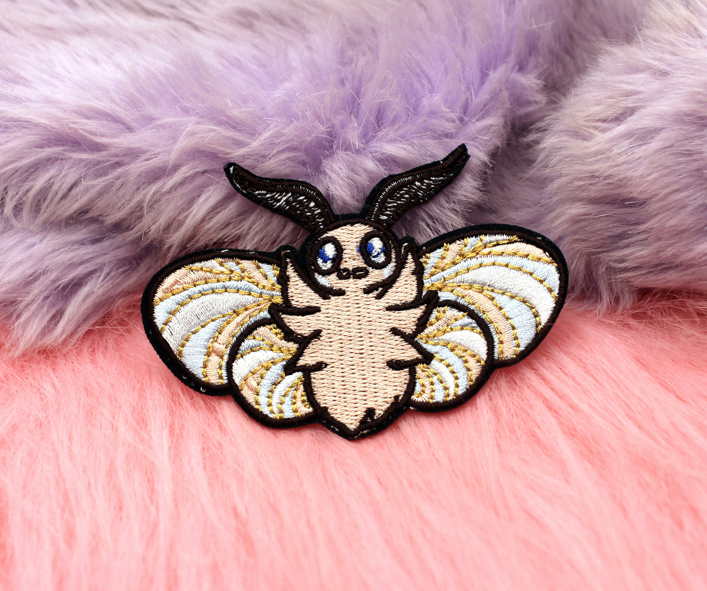 Transgender Moth Iron-On Patch (80mm)