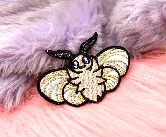 Transgender Moth Iron-On Patch (80mm)