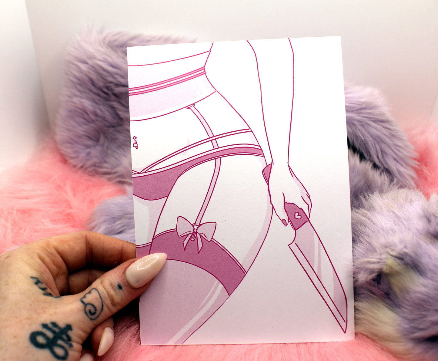 Pink Knife A6 Print B