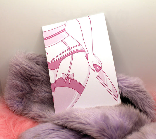 Pink Knife A6 Print B