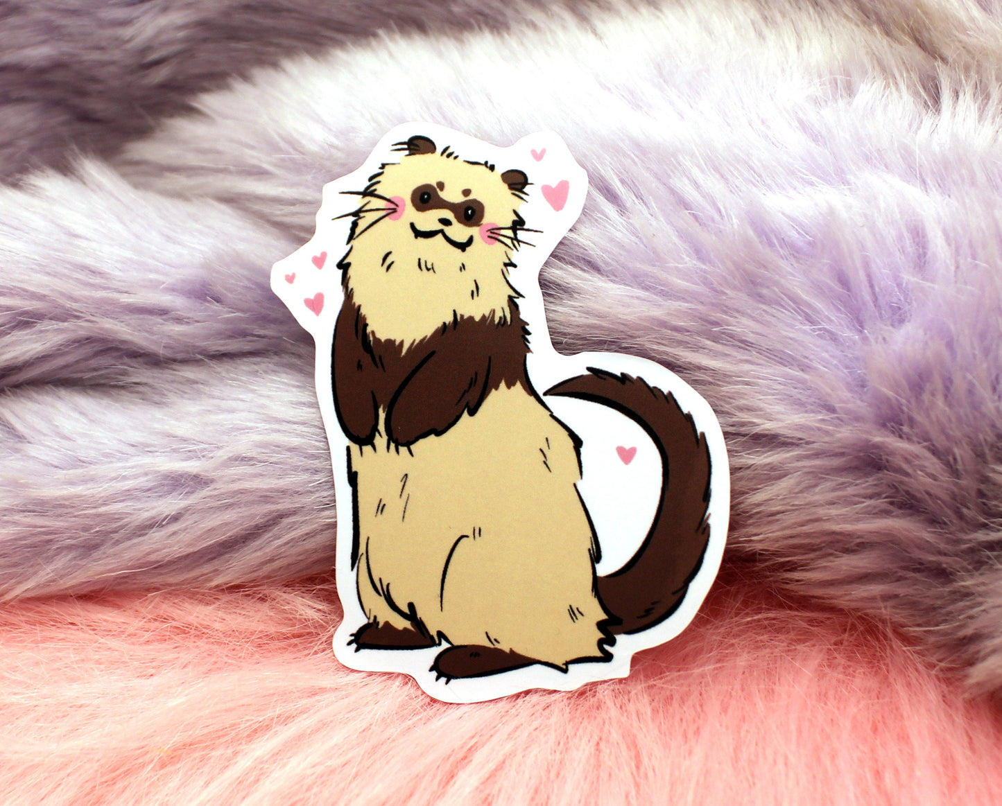 Standing Ferret Sticker (60mm)