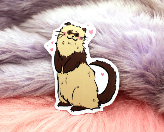 Standing Ferret Sticker (60mm)