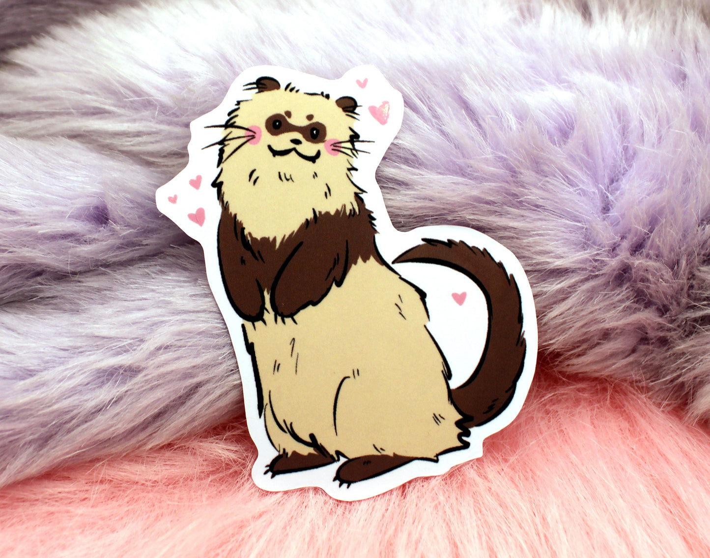 Standing Ferret Sticker (60mm)