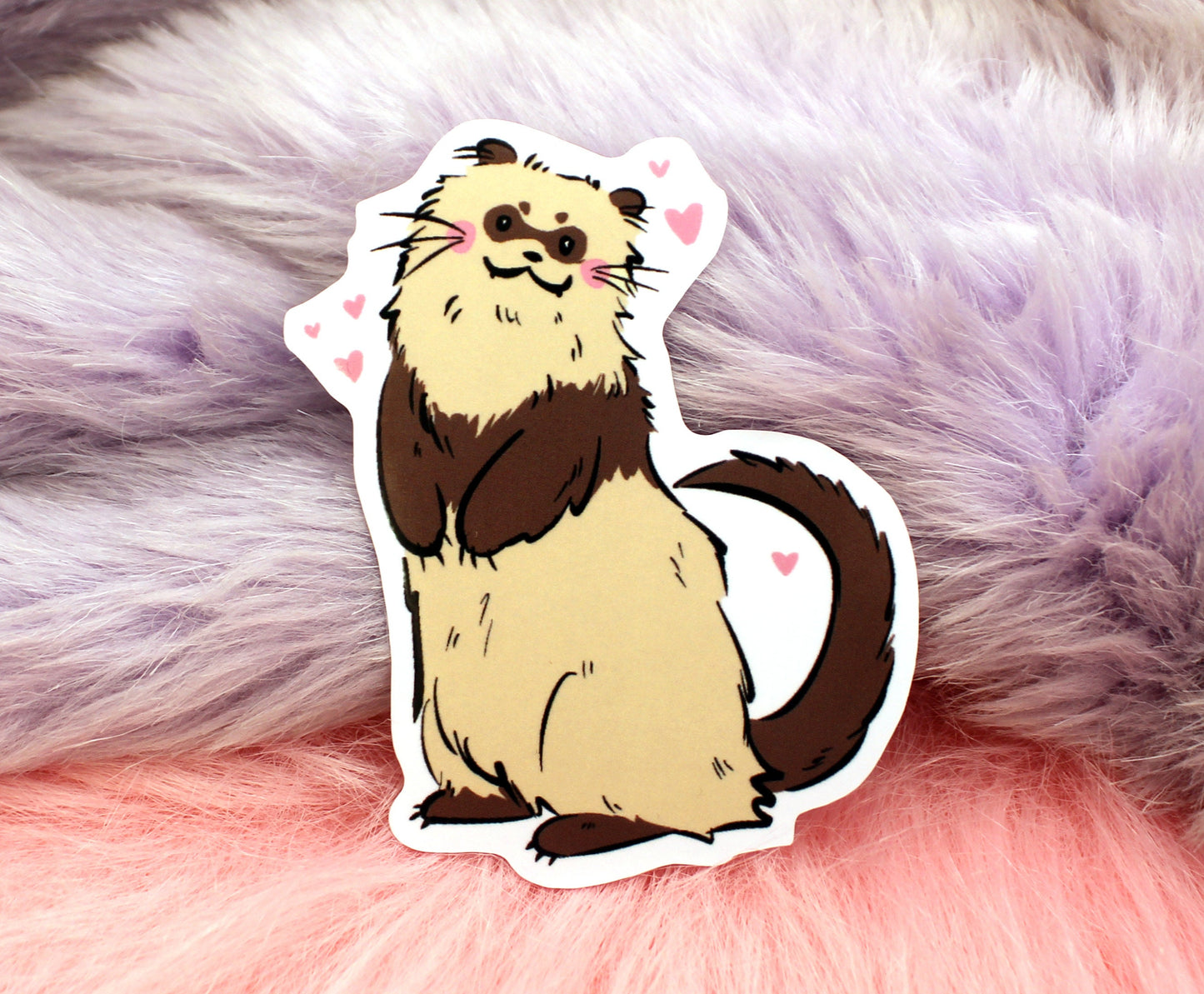 Standing Ferret Sticker (60mm)