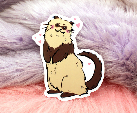 Standing Ferret Sticker (60mm)
