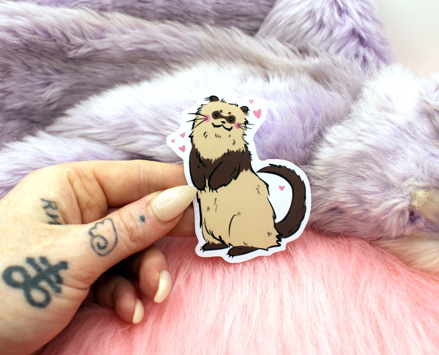 Standing Ferret Sticker (60mm)