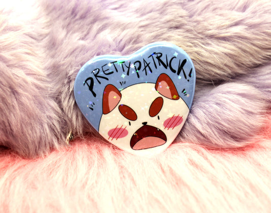 Pretty Patrick PuppyCat Heart Badge (55mm)