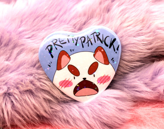 Pretty Patrick PuppyCat Heart Badge (55mm)