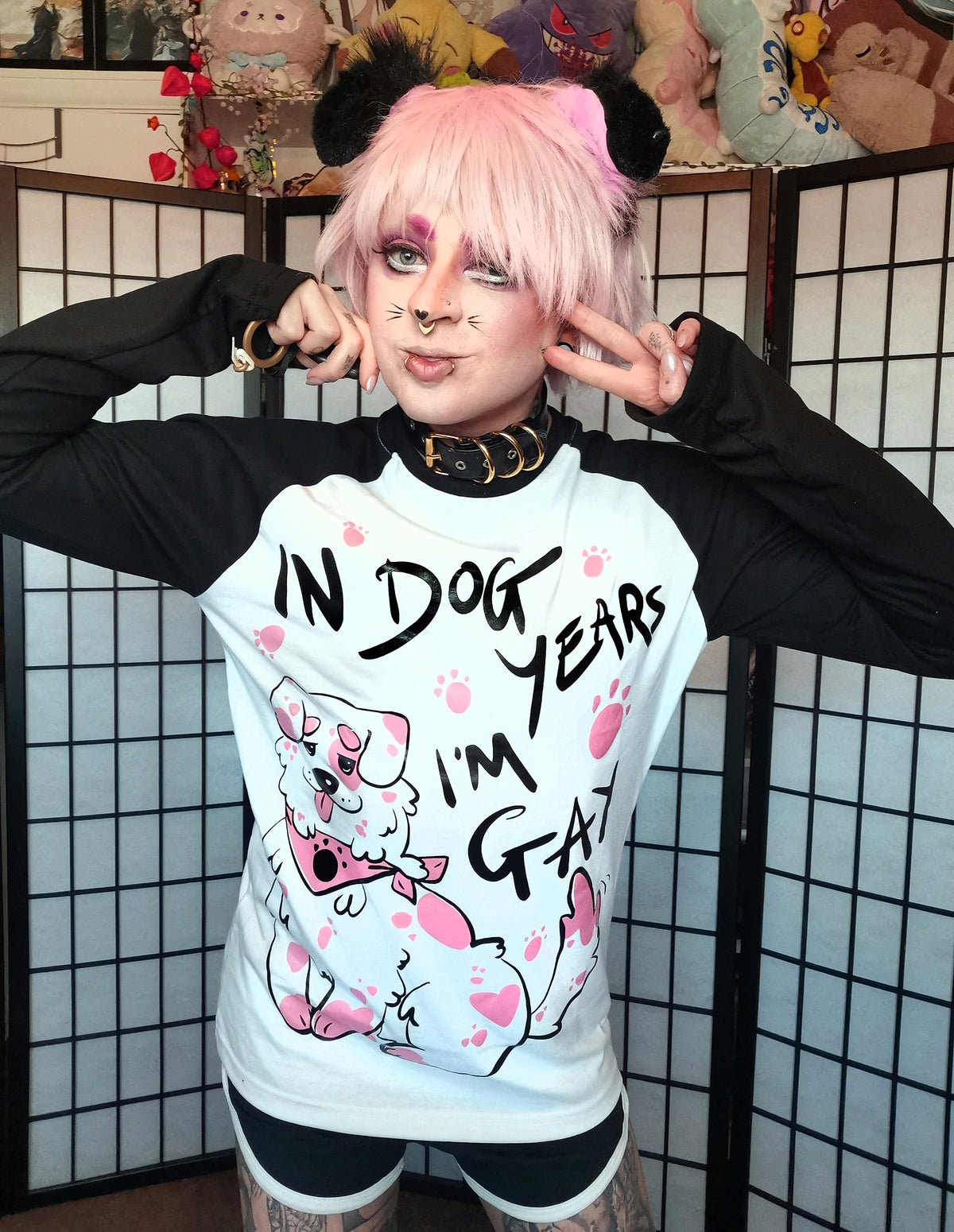 Black In Dog Years I'm Gay Full Outfit/T-shirt (Sizes: S-3XL)