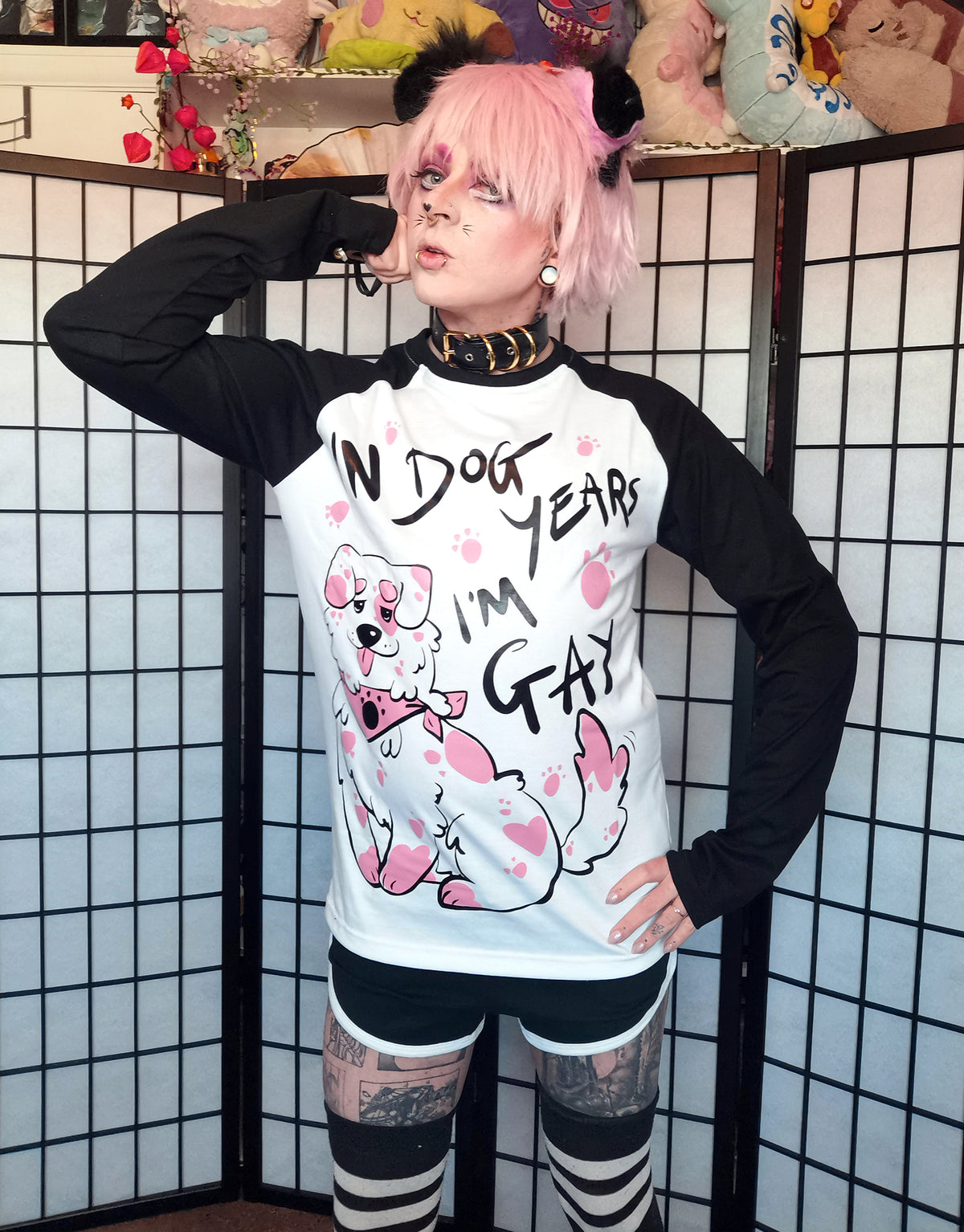 Black In Dog Years I'm Gay Full Outfit/T-shirt (Sizes: S-3XL)