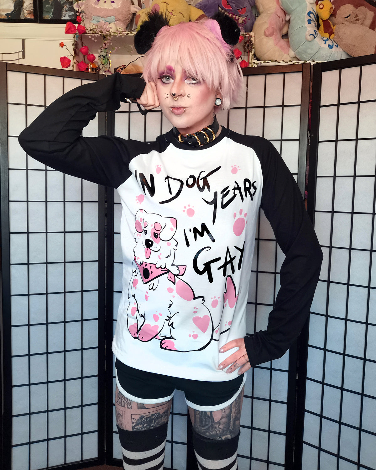 Black In Dog Years I'm Gay Full Outfit/T-shirt (Sizes: S-3XL)