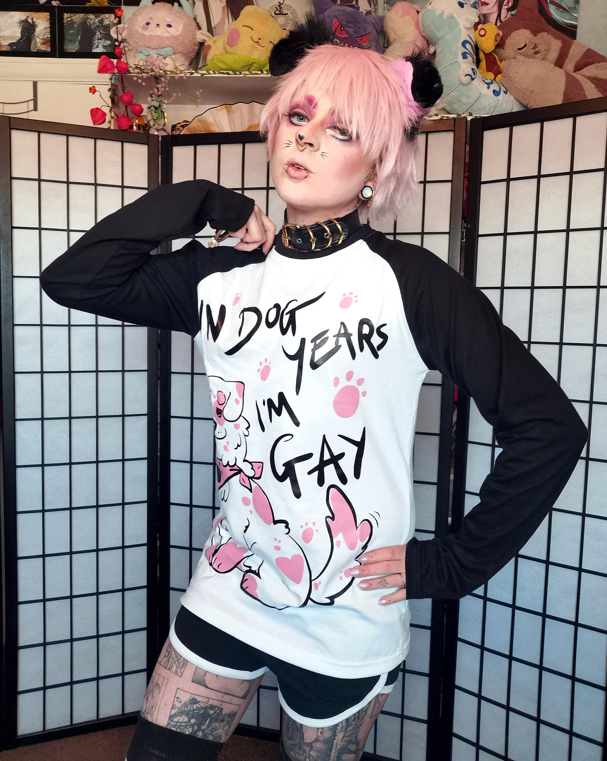 Black In Dog Years I'm Gay Full Outfit/T-shirt (Sizes: S-3XL)
