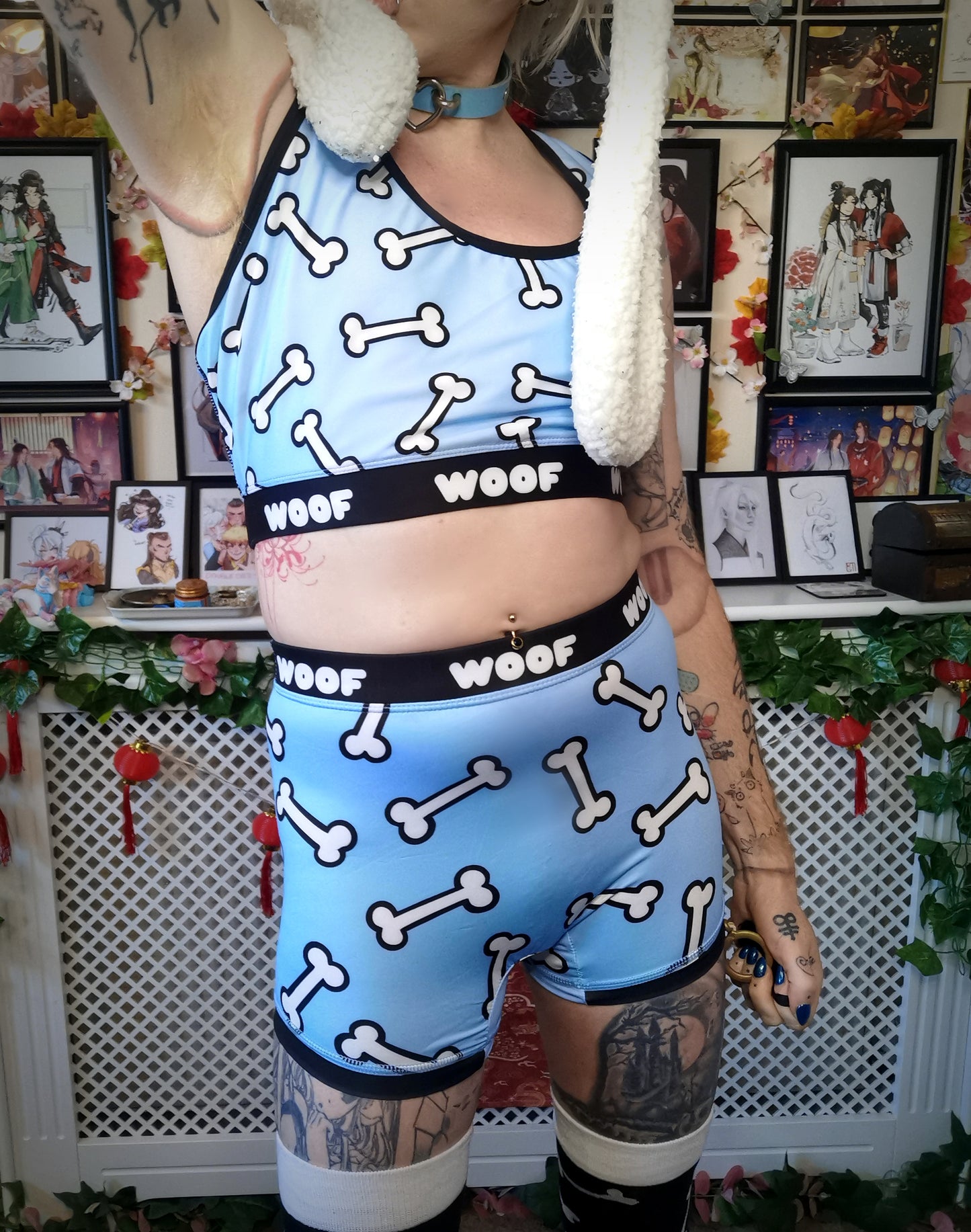 Blue Woof Woof Slim Fit Boxer Shorts (Sizes S-4XL)