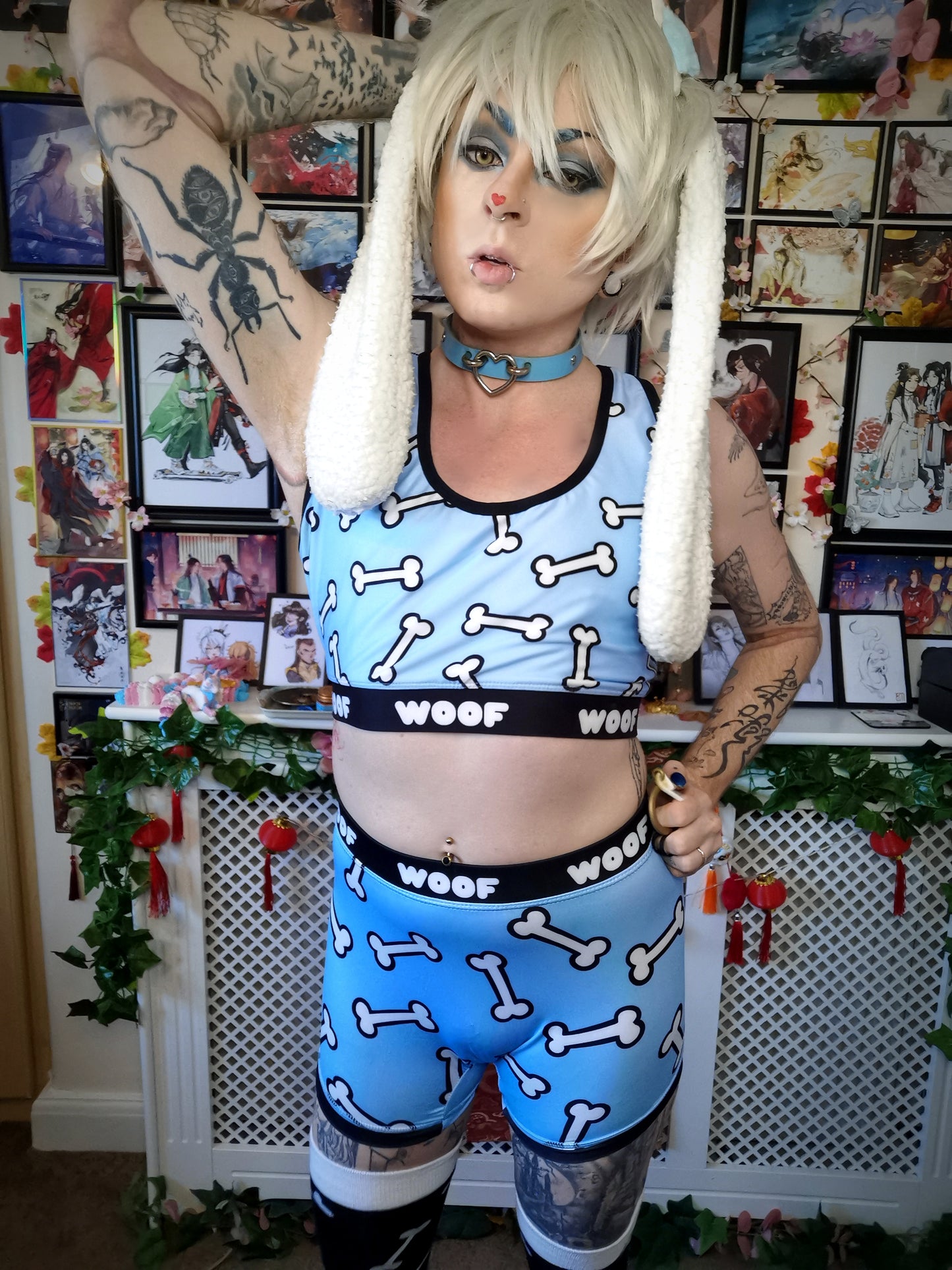 Blue Woof Woof Slim Fit Boxer Shorts (Sizes S-4XL)