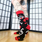 Narinder Cult of the Lamb Red and Black Crew Socks (Adult Size 3-12 UK)