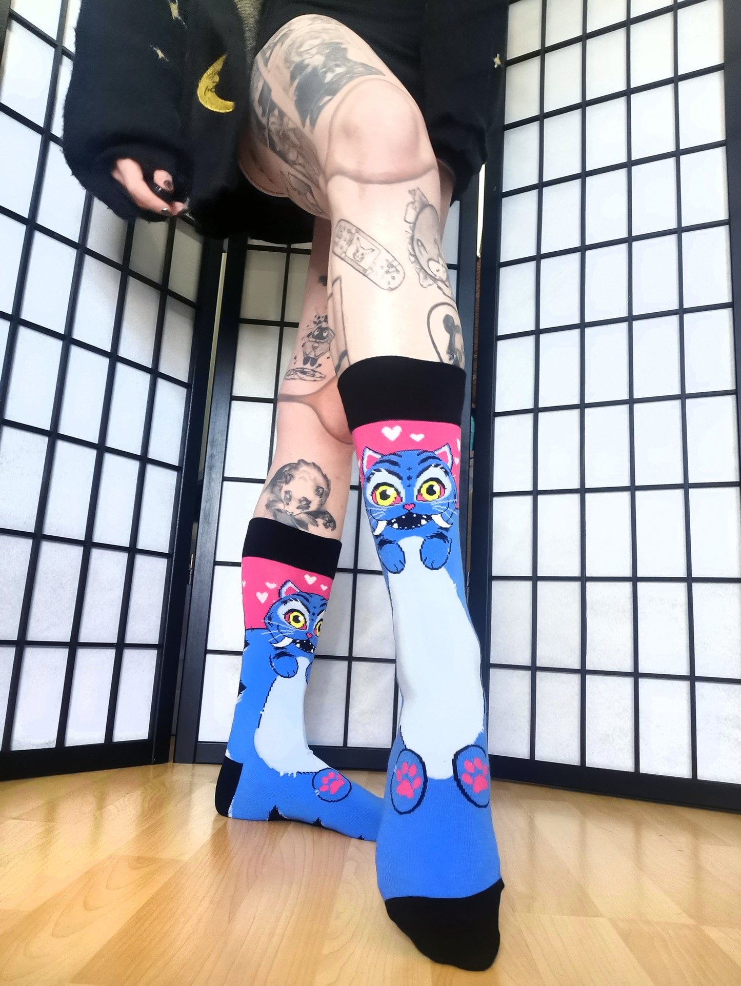 Kpop Demon Hunters Derpy Tiger Crew Socks (Size 3-9 UK)