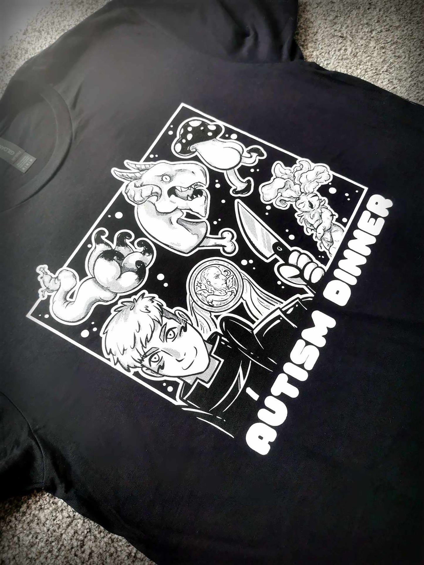 Dungeon Meshi Autism Dinner T-shirt (Sizes: S-XXL)